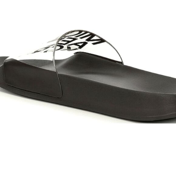 Michael Kors Gilmore PVC Slide Sandal- Black - Picture 4 of 9